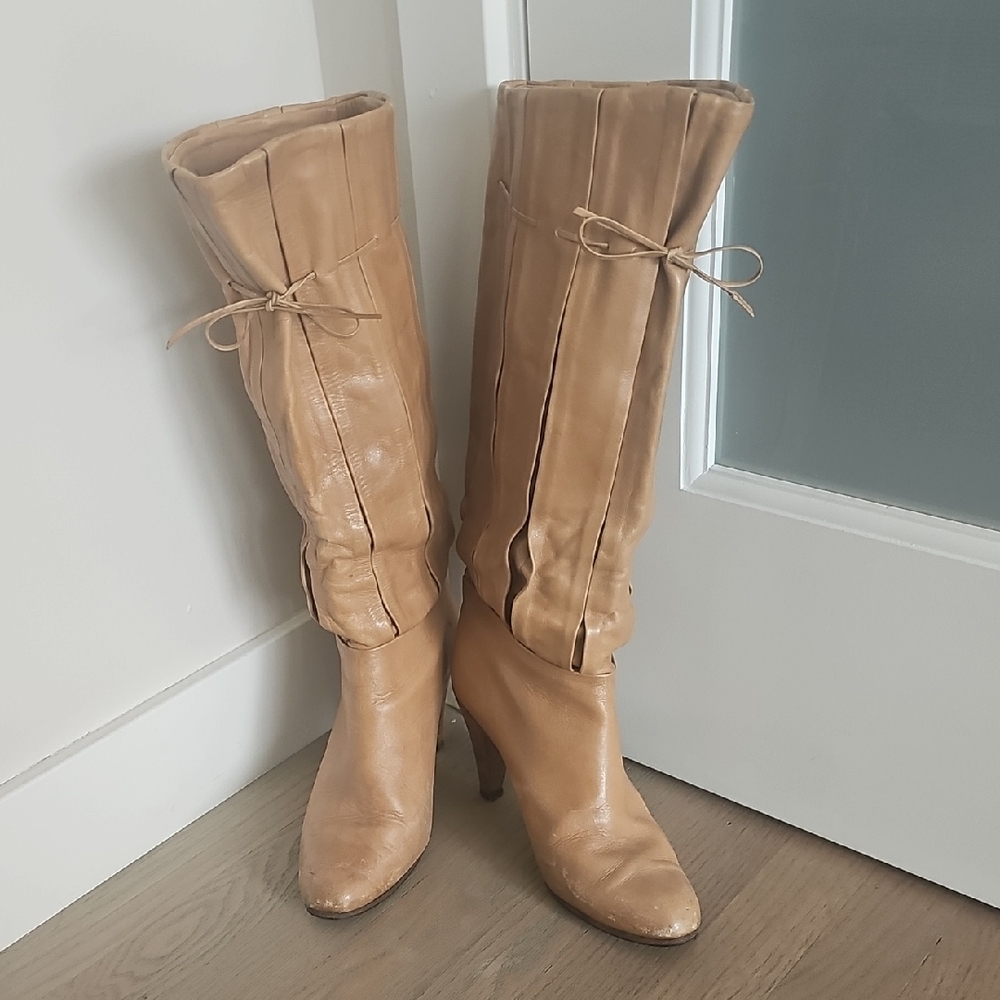Creazioni Pablito Vintage Tan Leather Knee-High Boots